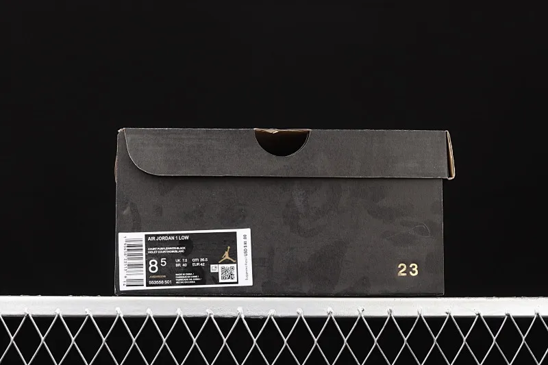 All categories Air Jordan Jordan series basketball shoes Air Jordan 1 Low Air Jordan 1 Low AJ1 Joe 1 black purple and white low-top cultural and leisure sports sneakers 553558-501